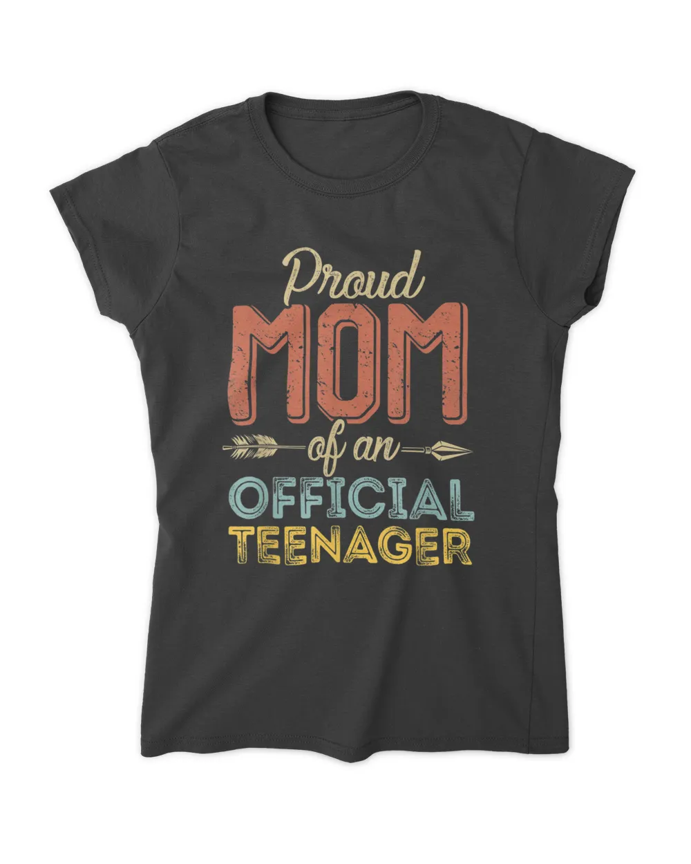Proud Mom of Official Teenager 13th Birthday 13 Years Old T-Shirt Women's Standard T-Shirt black s