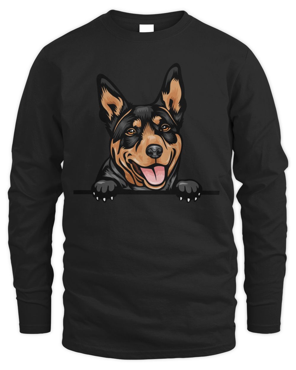 Animal Dog Australian Kelpie Men's Long Sleeved T-Shirt black s