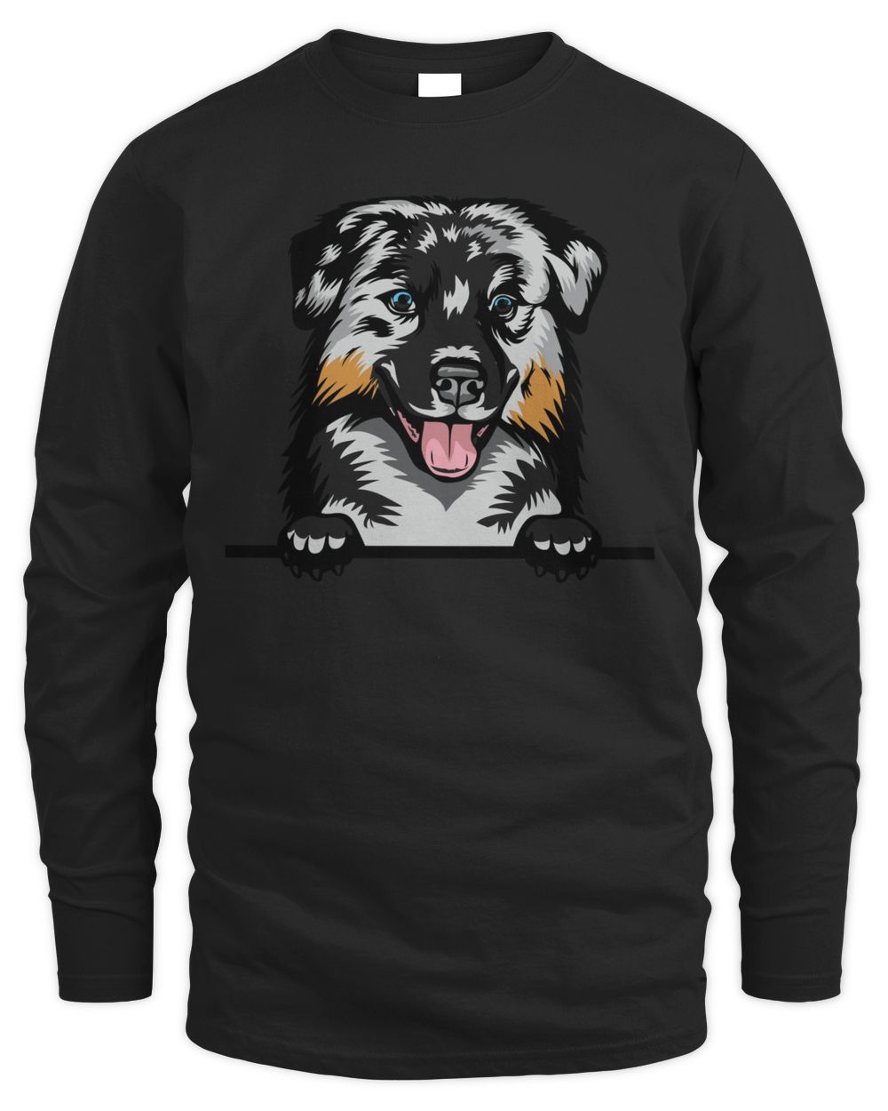 Animal Dog Australian Shepherd Men's Long Sleeved T-Shirt black s