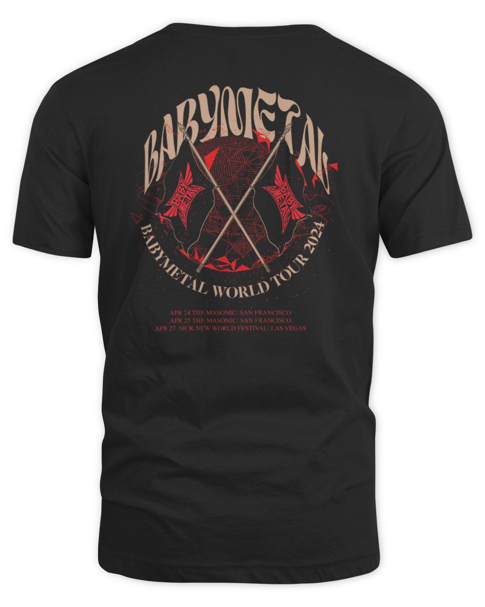 Babymetal.Store World Tour 2024 Tee Unisex Standard T-Shirt black s