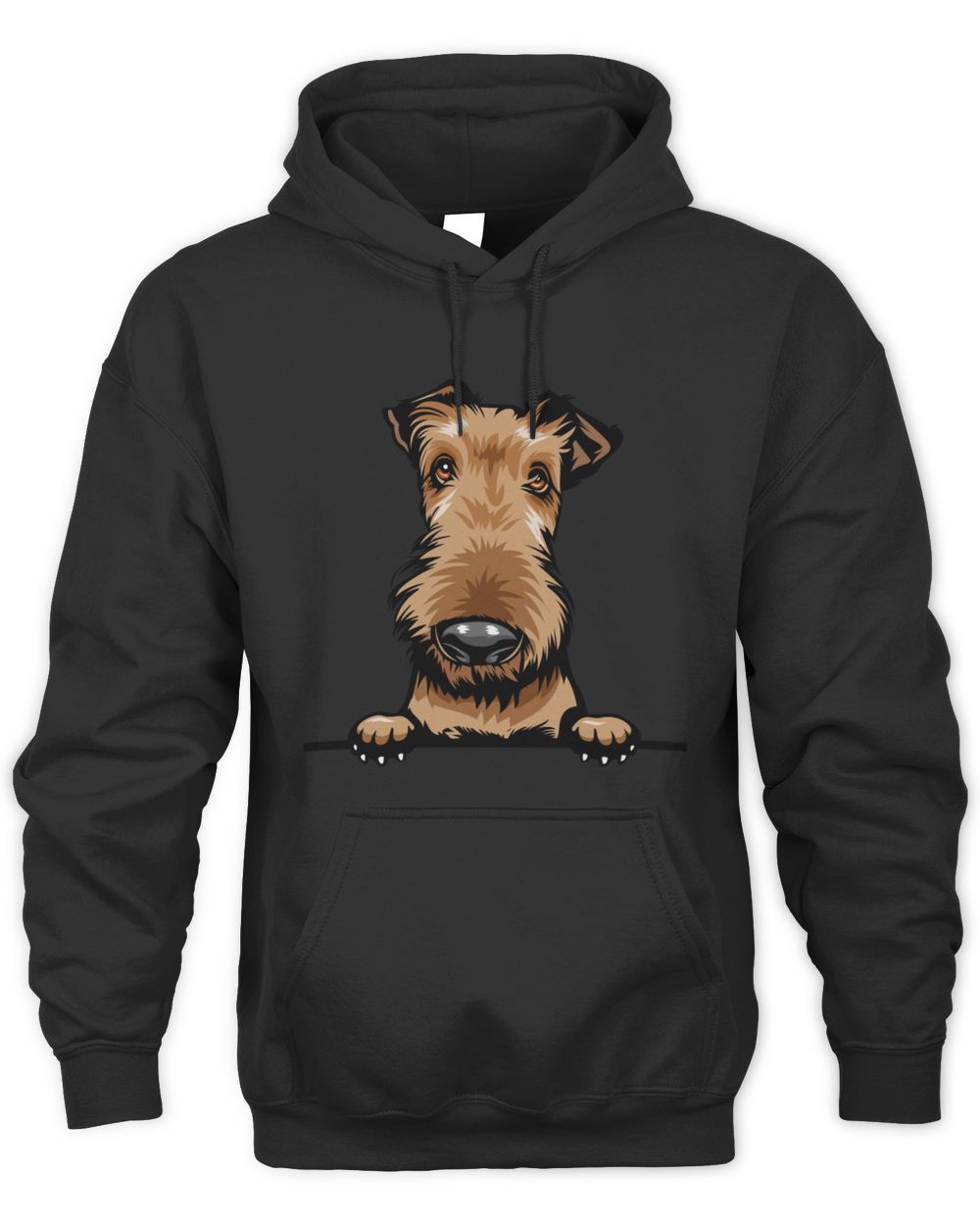 Animal Dog Airedale Unisex Hoodie black s