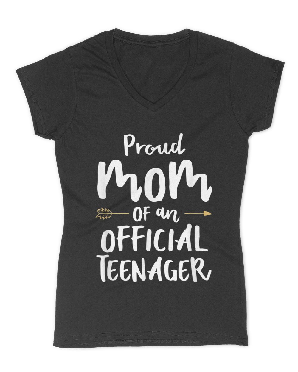 Official teenager mom shirt 13th Birthday party mom's outfit T-Shirt Women's V-Neck T-Shirt black s