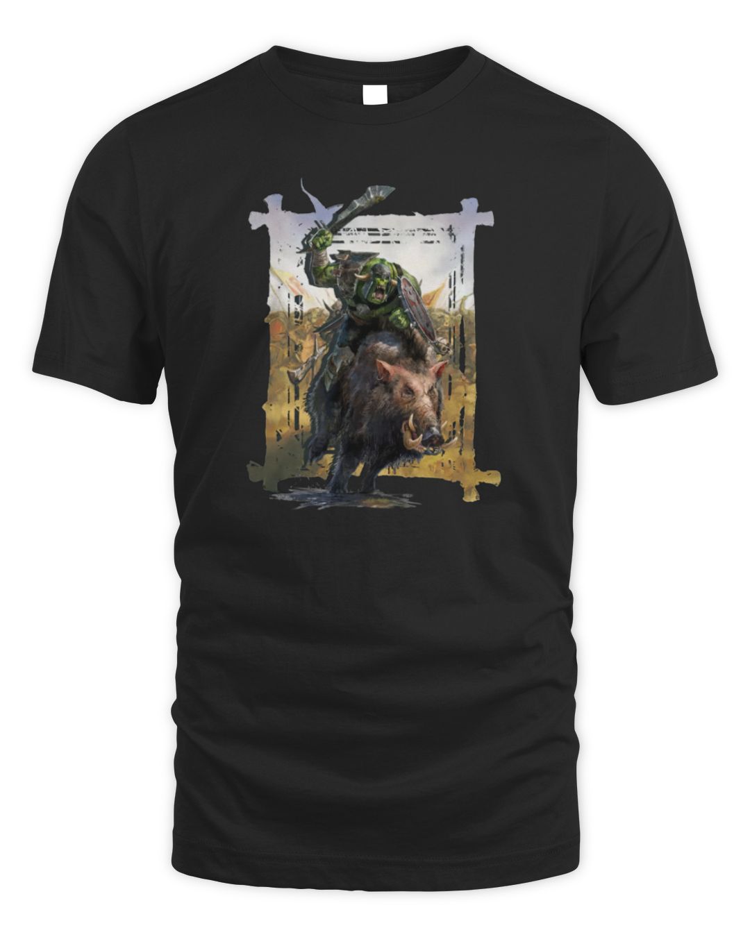 Warhammer Merch The Old World Orc & Goblin Boar Rider T-Shirt