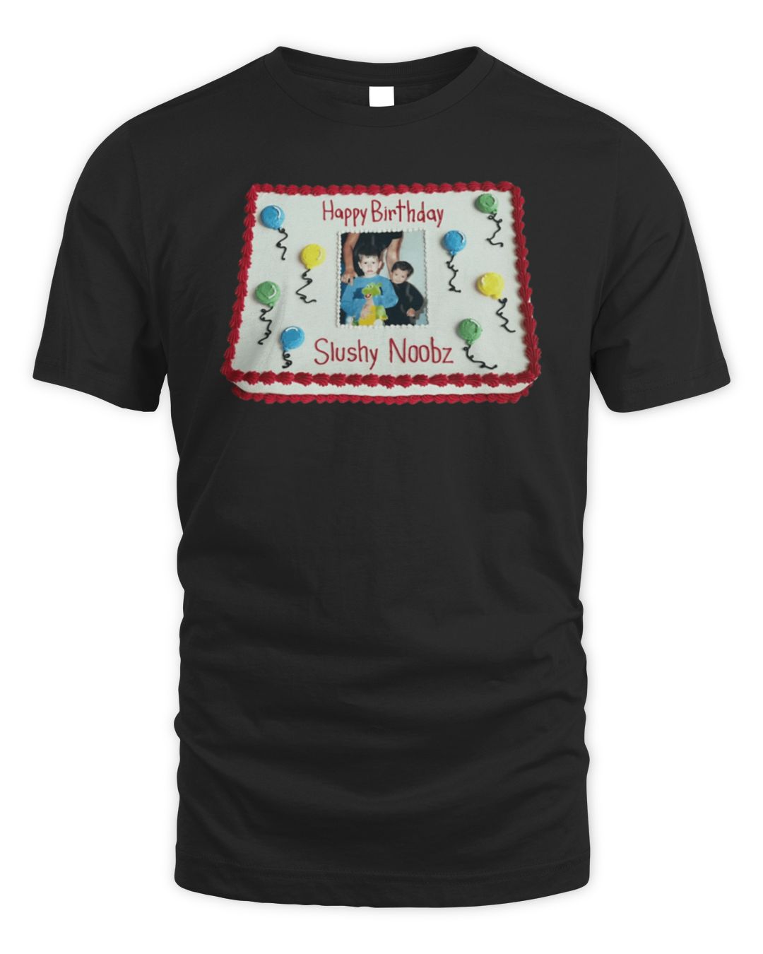 Slushy Noobz Merch Birthday Cake T-Shirt | Vecge