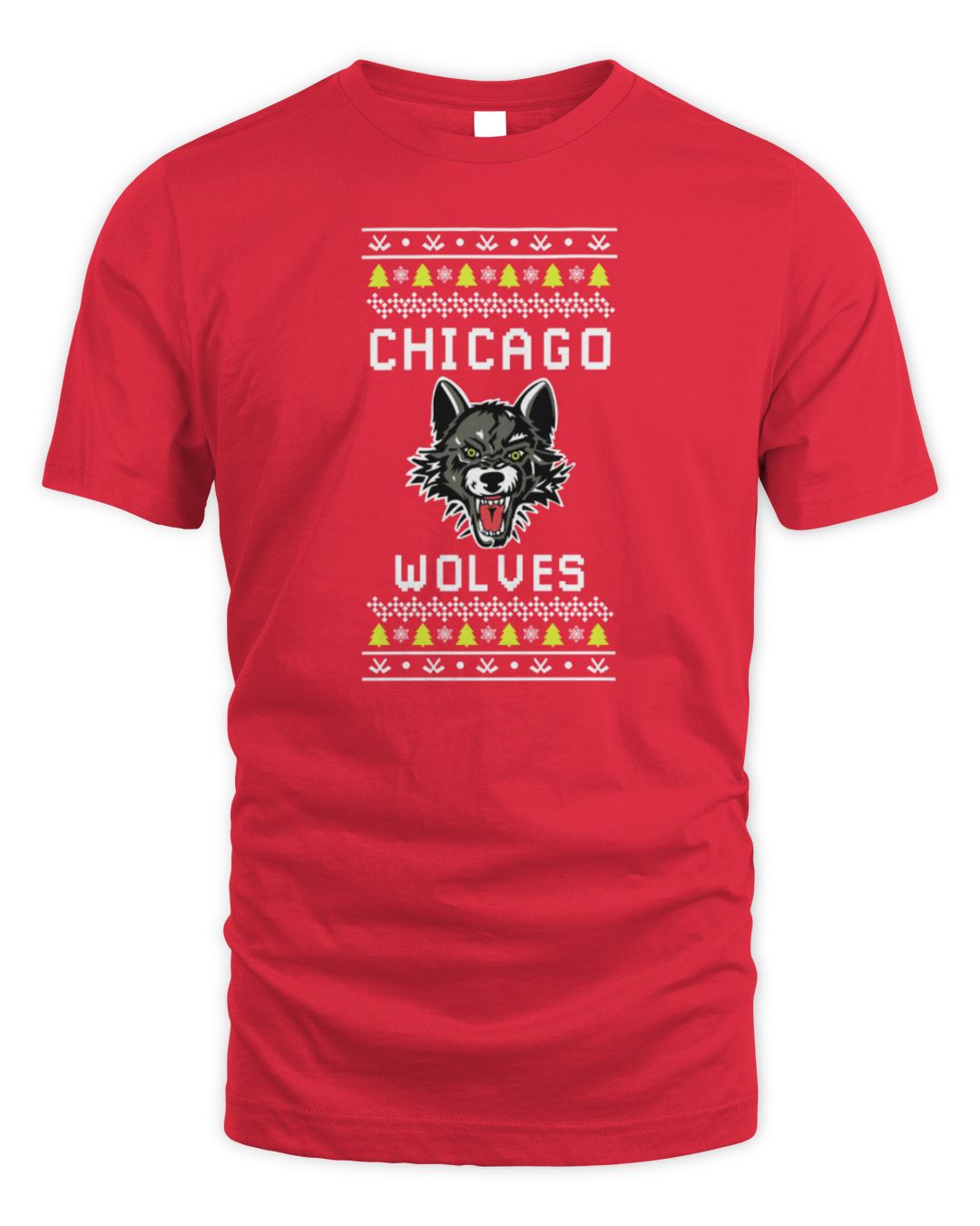 Chicago Wolves Merch Store Wolves Holiday Sweater T-Shirt