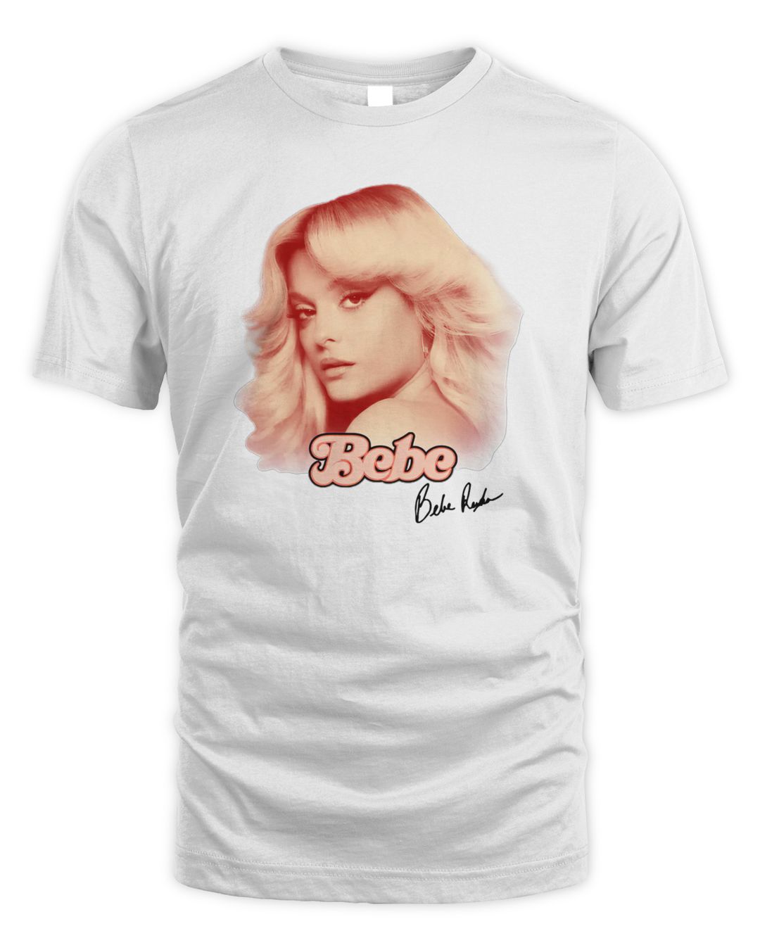 Bebe Rexha Merch Store Bebe Signature Portrait White T-Shirt