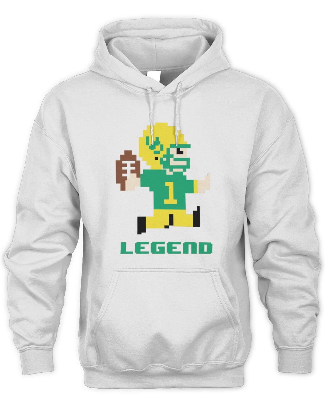 Oregon Duck Football 8 bit Quarterback Throwing Legend 2024 Hoodie