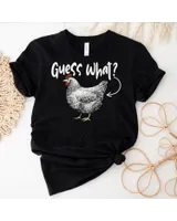 Guess What - Chicken Animal Lover Farmyard Rancher Farmer T-Shirt Unisex Standard T-Shirt black s
